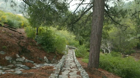 Stone Steps in Mountains Stock Footage 132137917