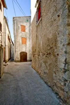 Stone street in Karlobag Stock Photos
