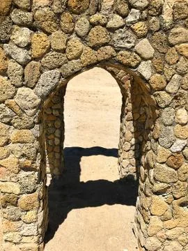 Stone structure on the beach. Stock Photos