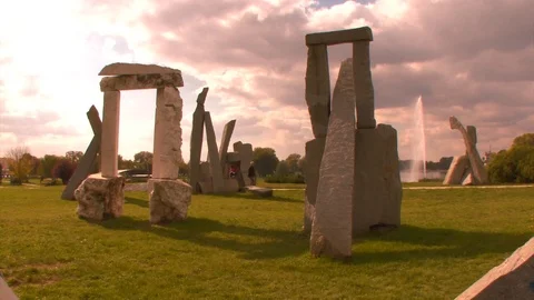 Stone Structure at Park Stock Footage 85834726