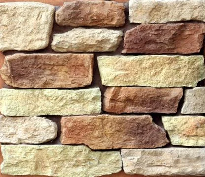 Stone structure of a wall close up Foto stock