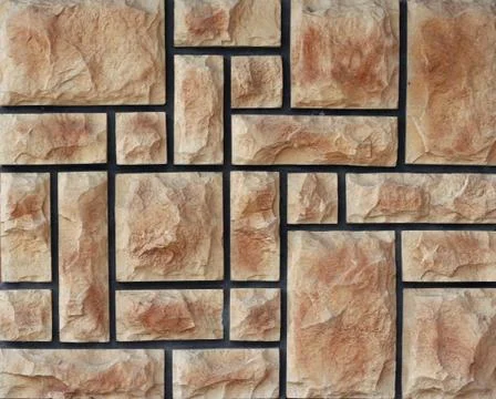 Stone structure of a wall close up Foto stock