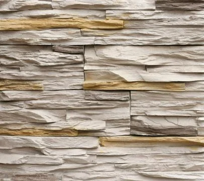 Stone structure of a wall close up Foto stock