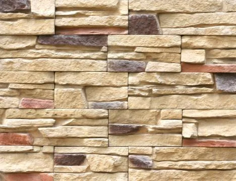 Stone structure of a wall close up Stock Photos