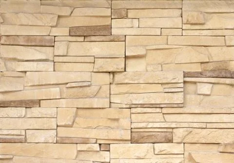 Stone structure of a wall close up Stock Photos