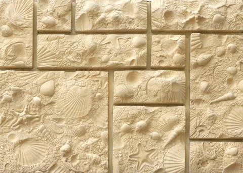 Stone structure of a wall close up Stock Photos