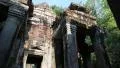 Stone structures in Angkor Thom temple complex in Siem Reap, Cambodia HD Footage