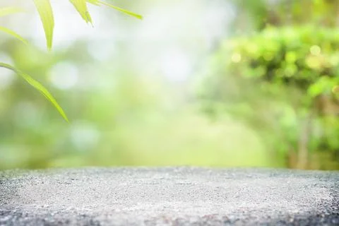 Stone surface on green background Stock Photos