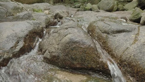Stone surface with the water channels, loop. Thailand. Stock Footage 332452226