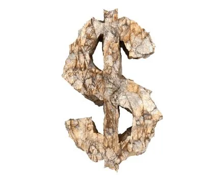 Stone symbol $ Stock Illustration