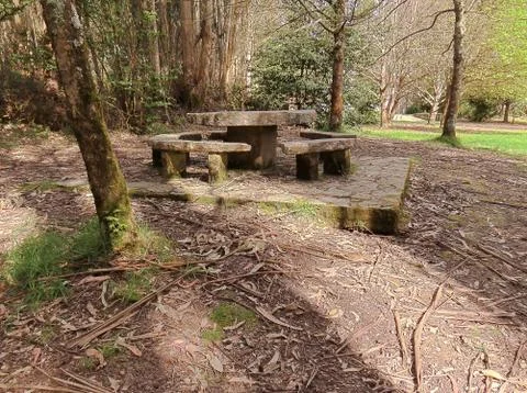 Stone table Stock Photos