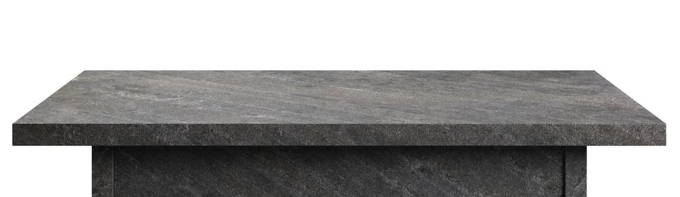 Stone table on a white background. Stone slab table isolated Stock-Illustration
