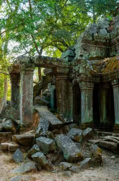 Stone temple Ta Prohm Stock Photos