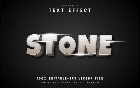 Stone text effect Stock Illustration