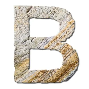 Stone texture Alphabet B Stock Photos