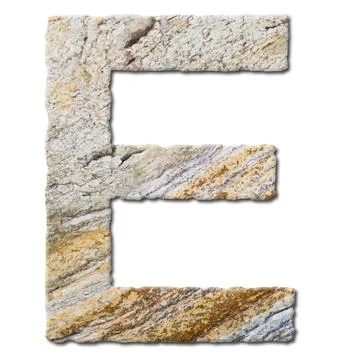 Stone texture Alphabet E Stock Photos