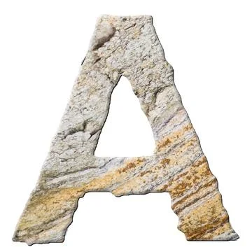 Stone texture Alphabet A Stock Photos