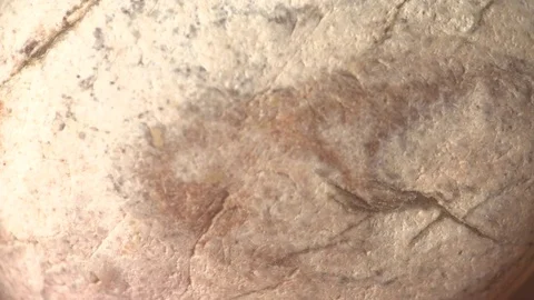 Stone Texture and Spot on yellow Stone (Macro) Video stock 85457185