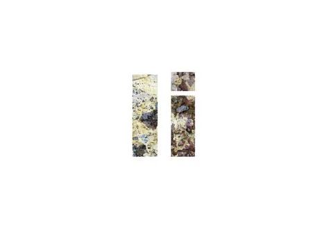 Stone texture for background. Shot through cut-out silhouette of the letter I Stock Photos