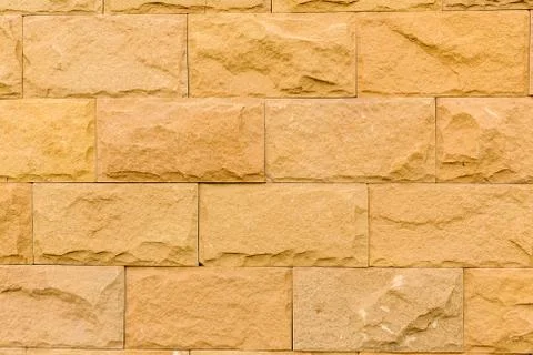 Stone Texture Background / Stone Texture / Yellow Stone Brick Wall Texture Stock Photos