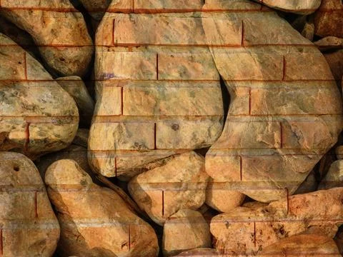 Stone Texture In The Garden 스톡 사진