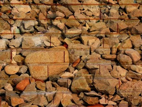Stone Texture In The Garden 스톡 사진