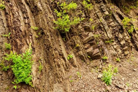 Stone texture - the nature of the structure of a solid substance and the Stock Photos