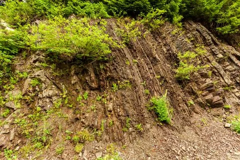 Stone texture - the nature of the structure of a solid substance and the Stock Photos