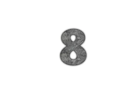Stone Texture Number Eight Digit Design Element Stock Illustration