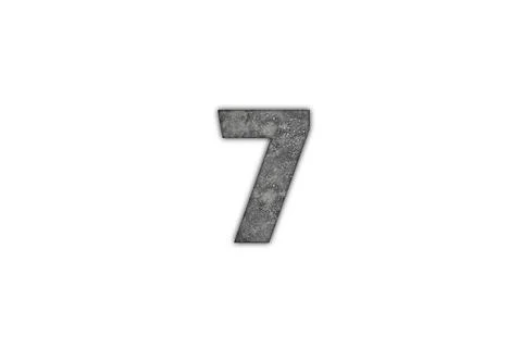 Stone Texture Number Seven Design Element Stock Illustration