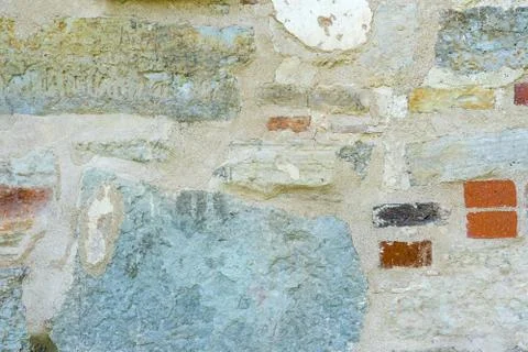 Stone texture of old ancient brick wall in sunny day. Modern luxury backgroun Stock Photos