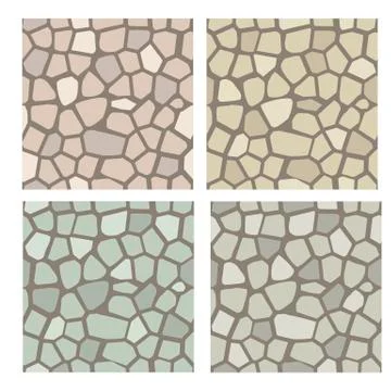 Stone texture set for wall or pavement Stock Illustration