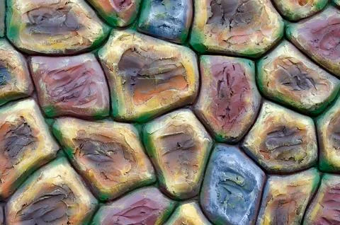 Stone texture tile background patchwork multicolored Stock Photos