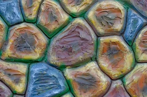 Stone texture tile background patchwork multicolored Stock Photos