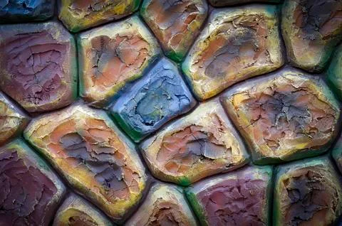 Stone texture tile background patchwork multicolored Stock Photos