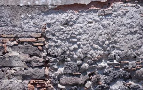 Stone texture – wall background in building in Catania, Sicily, Italy 写真素材