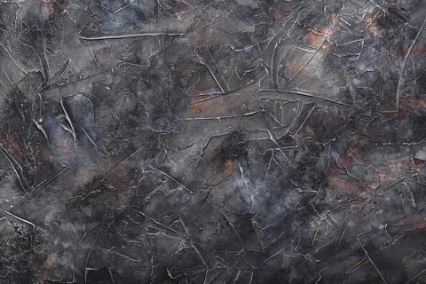 Stone texture the wall is dark gray with spots in the loft style. Full scre.. Stock Photos