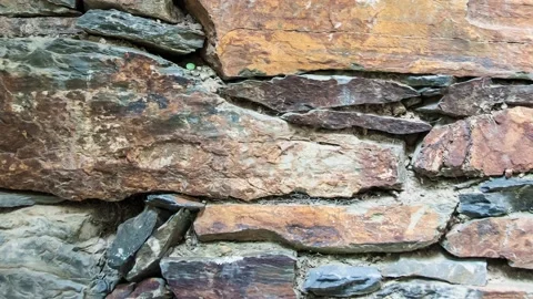 Stone texture on a wall Stock Footage 152913880