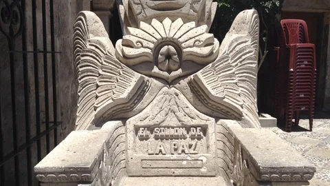 Stone throne Stock Footage 121539855