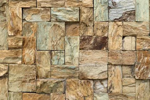 Stone tile textured wall background Stock Photos