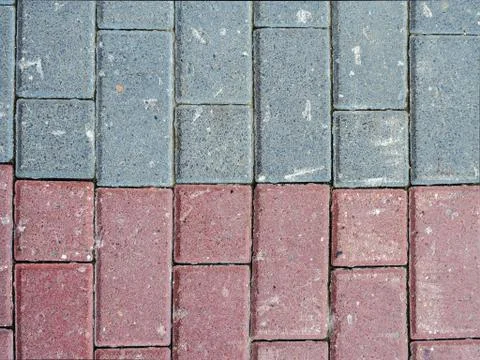 Stone tile of two different colors. Photos