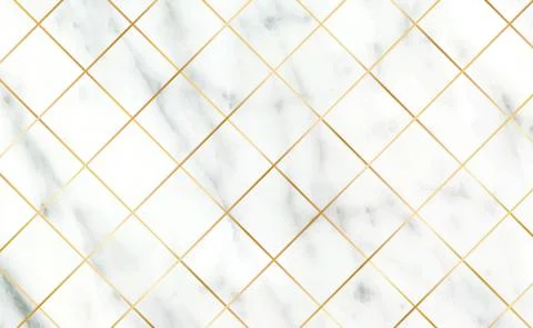Stone tiles, texture white with black marble background, golden lines - Vecto Stock Illustration