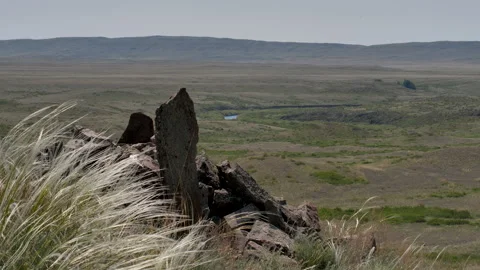Stone tombstone of nomadic tribes. Stock Footage 327713789