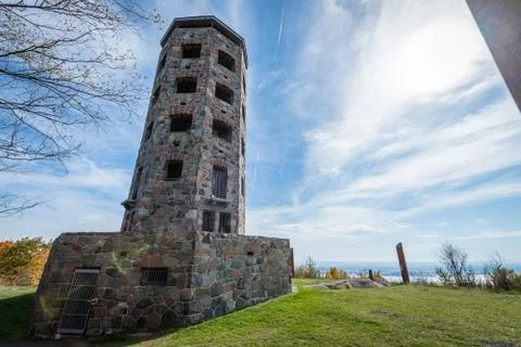 Stone tower in autumn Stock Photos