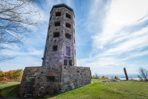 Stone tower in autumn Stock Photos