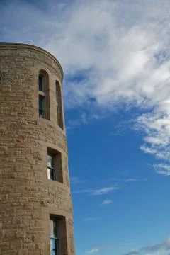 Stone tower blue sky hdr Stock Photos