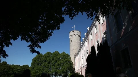 Stone tower in Estonia Stock Footage 89662605