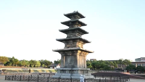 Stone tower in the park Stock Footage 305821589