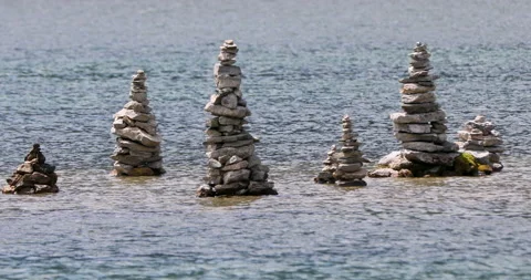 Stone towers Stock Footage 135474563