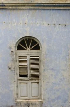 Stone town window 스톡 사진